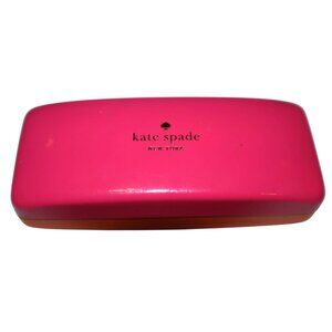 Kate Spade Hot Pink & Orange Eyeglass Case Preppy Pop Chic
